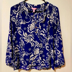 Lily Pulitzer Elsa Top XS 100% Silk
